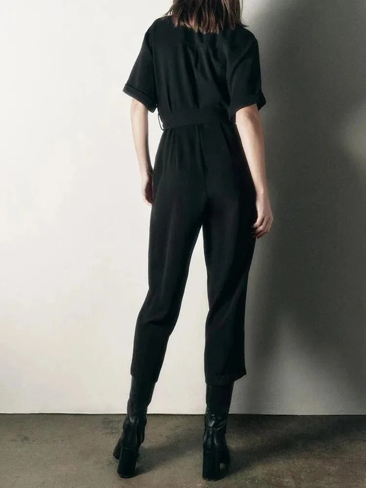 Kortärmad jumpsuit för dammode