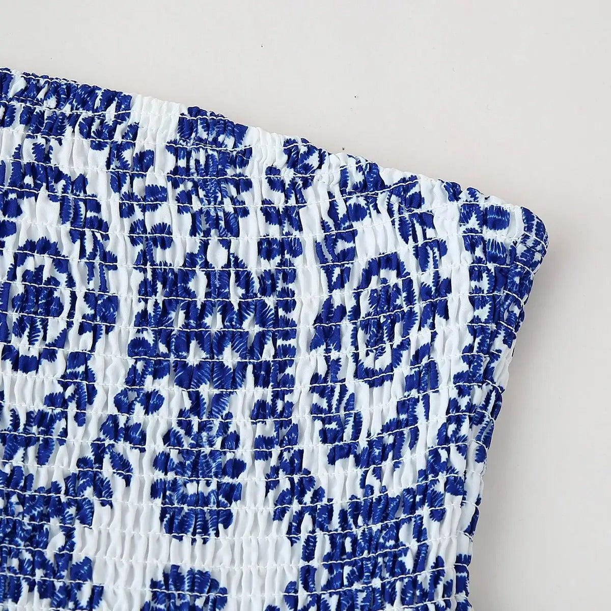 Blommönster Rufsig Crop Top