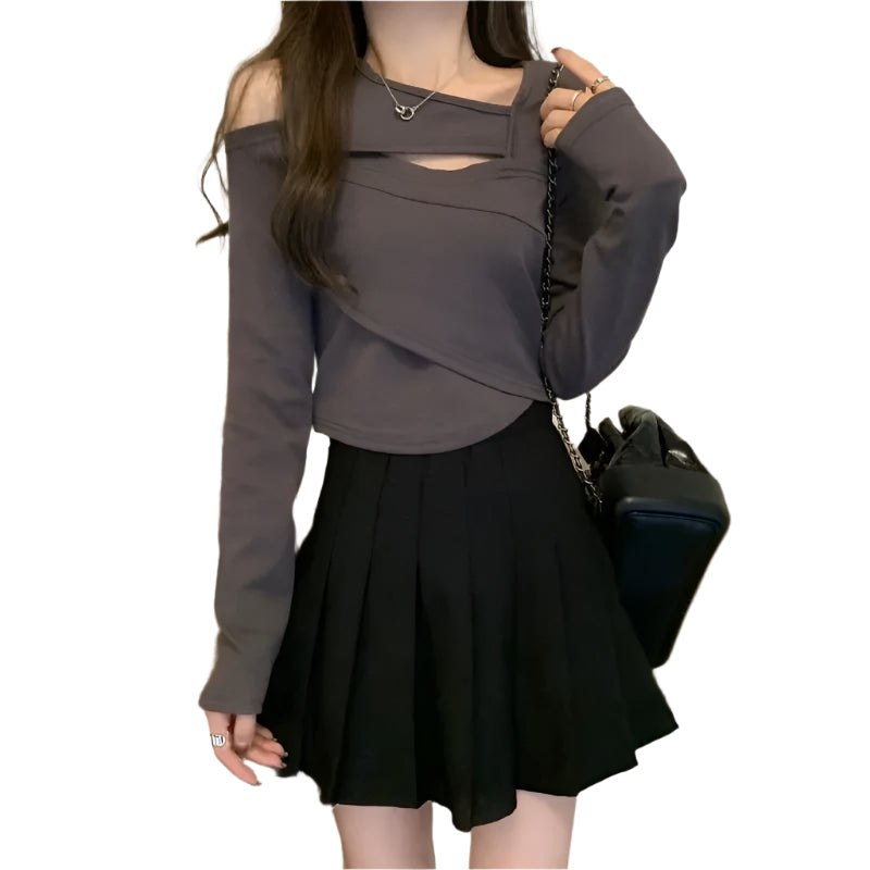 Hollow Out T-shirt för kvinnor