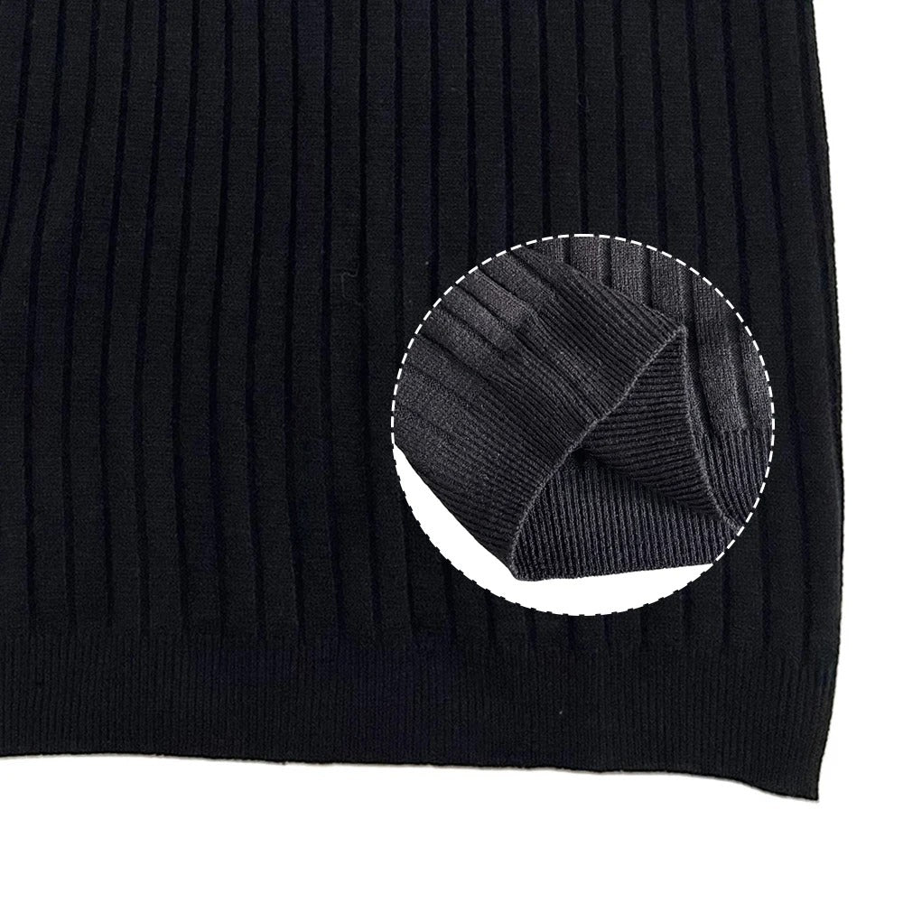 Retro-stickad polotröja för herr