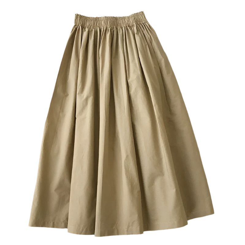 Midikjol med plisserad A-linje för kvinnor