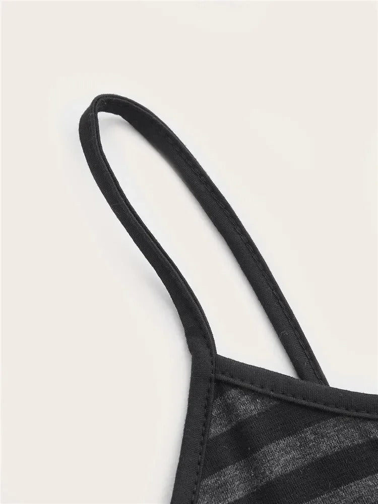 Kort topp med spaghettiband för kvinnor