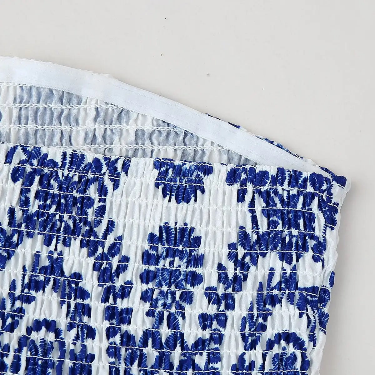 Blommönster Rufsig Crop Top