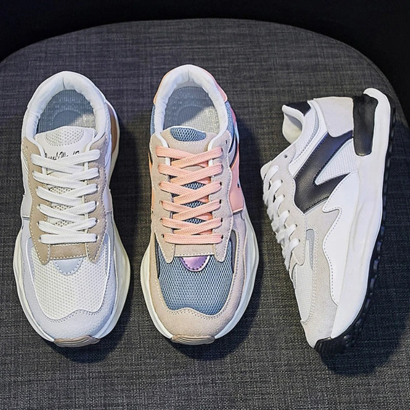 Avslappnade atletiska sneakers för kvinnor