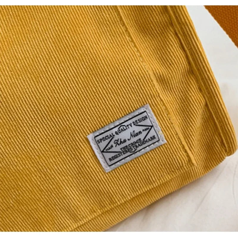 Fyrkantig manchesterhandväska för kvinnor