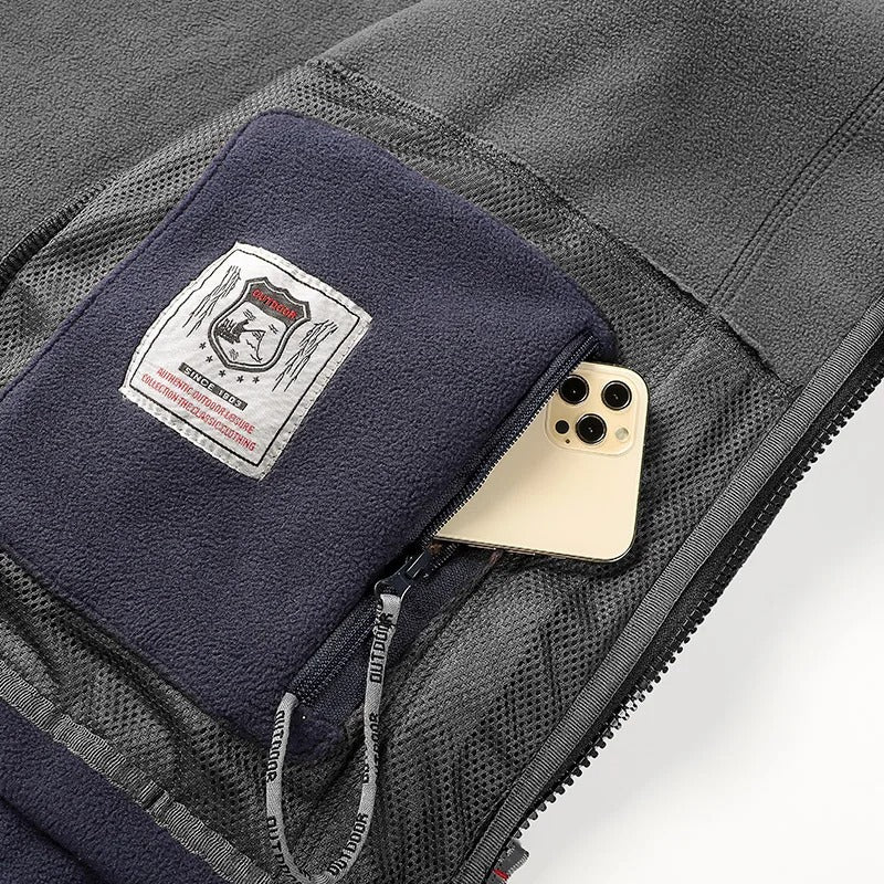 Tjock Polar Fleece Jacka för män