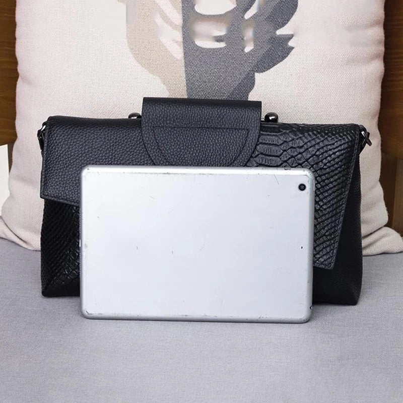 Handväska med korsväska i mjukt PU-läder för kvinnor