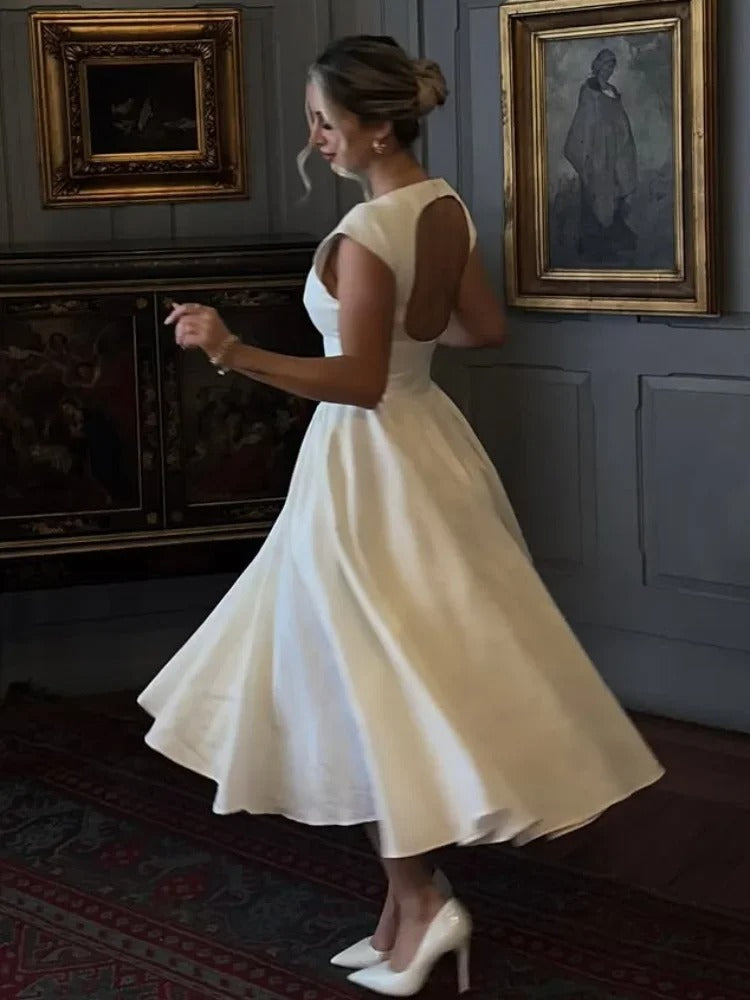 Maxiklänning med volang för kvinnor