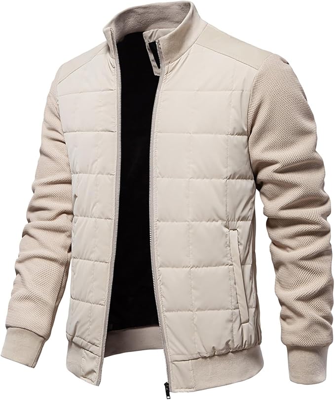 Tjock fleecefodrad jacka för herrar