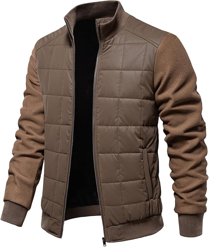 Tjock fleecefodrad jacka för herrar