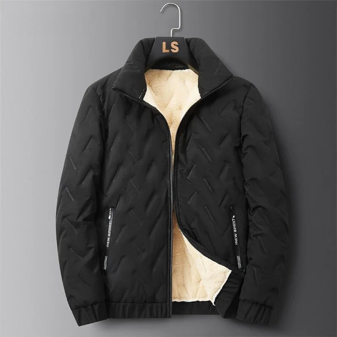 Jacka i förtjockad lammull för herrar