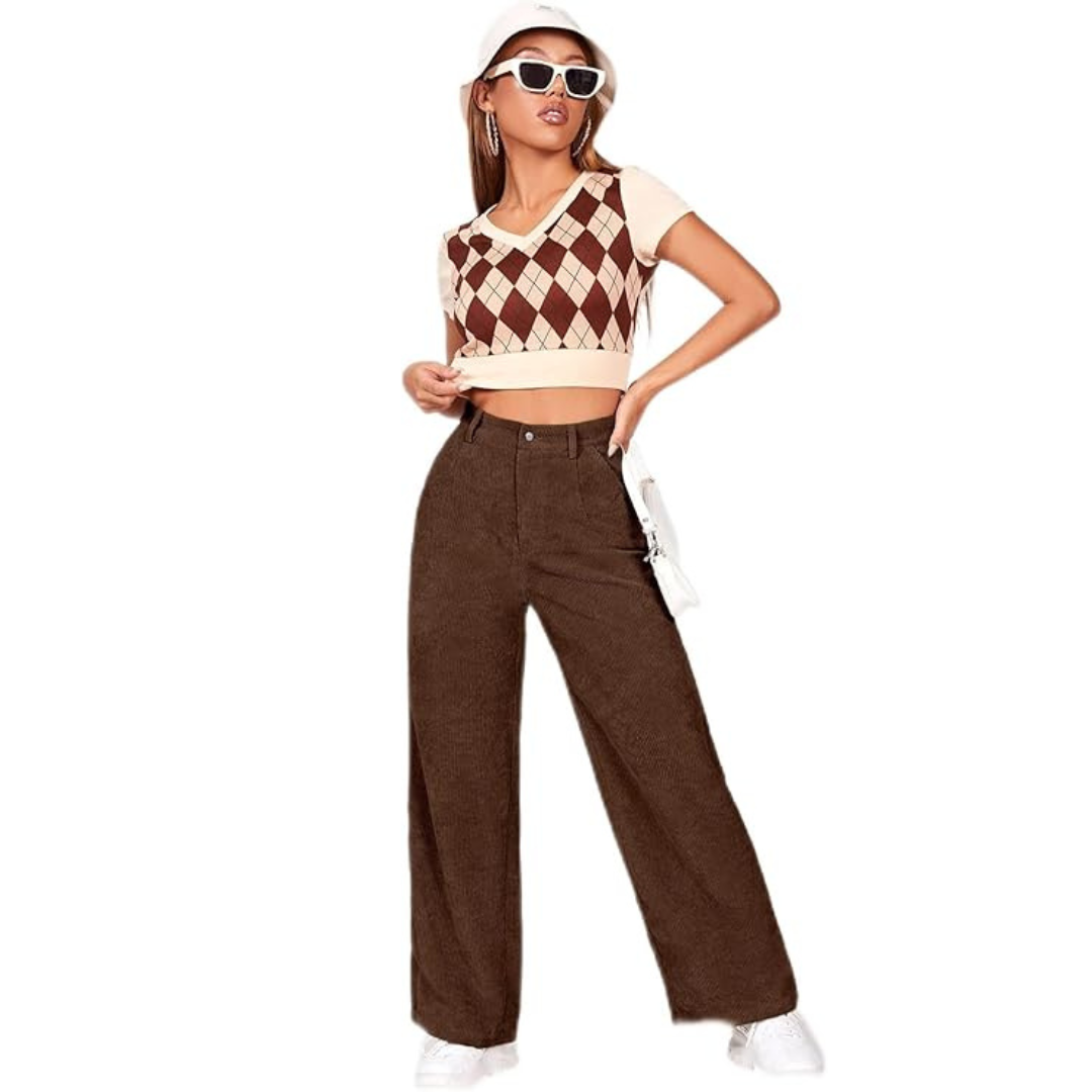 Casual retrobyxor för kvinnor