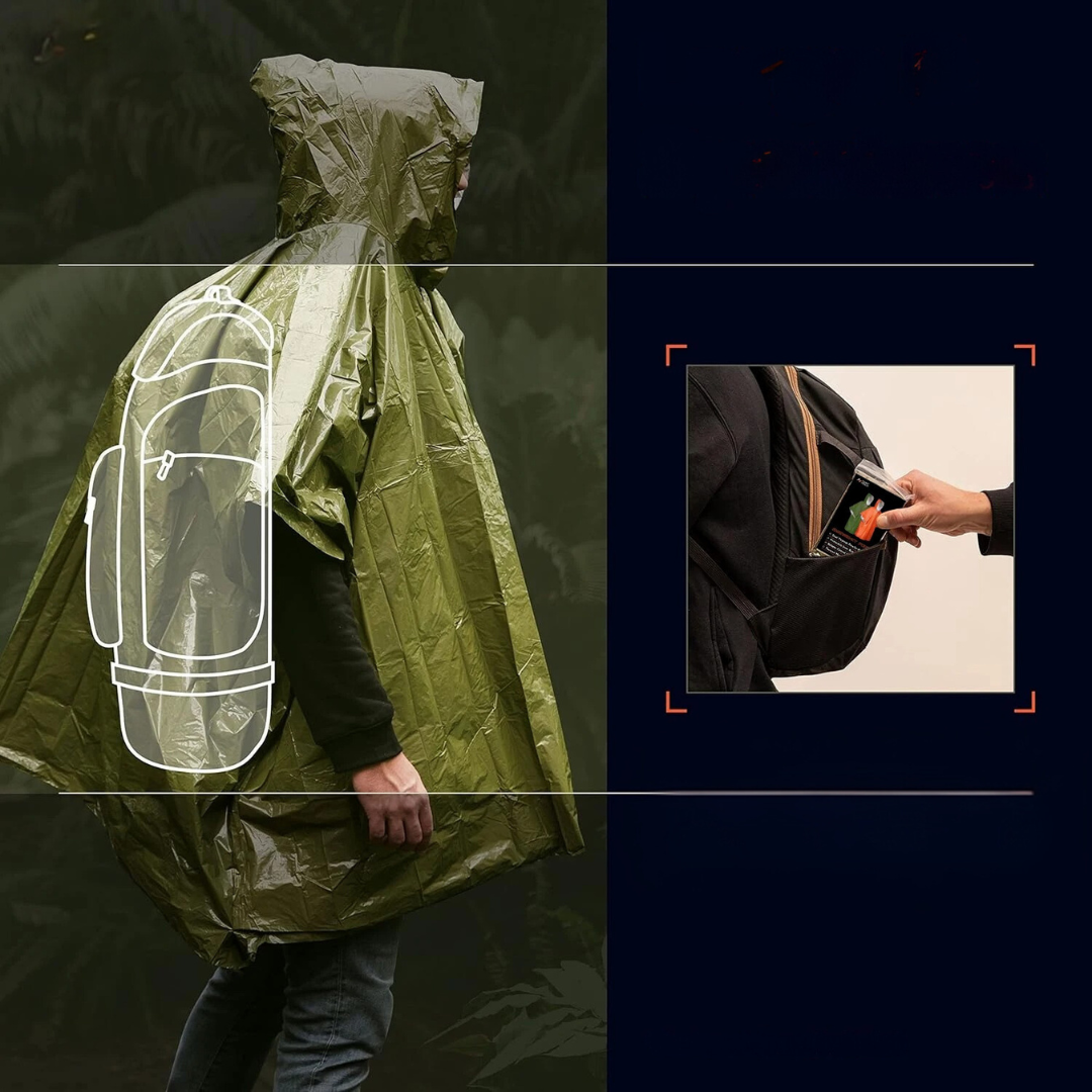 3-i-1 Poncho Regnrock
