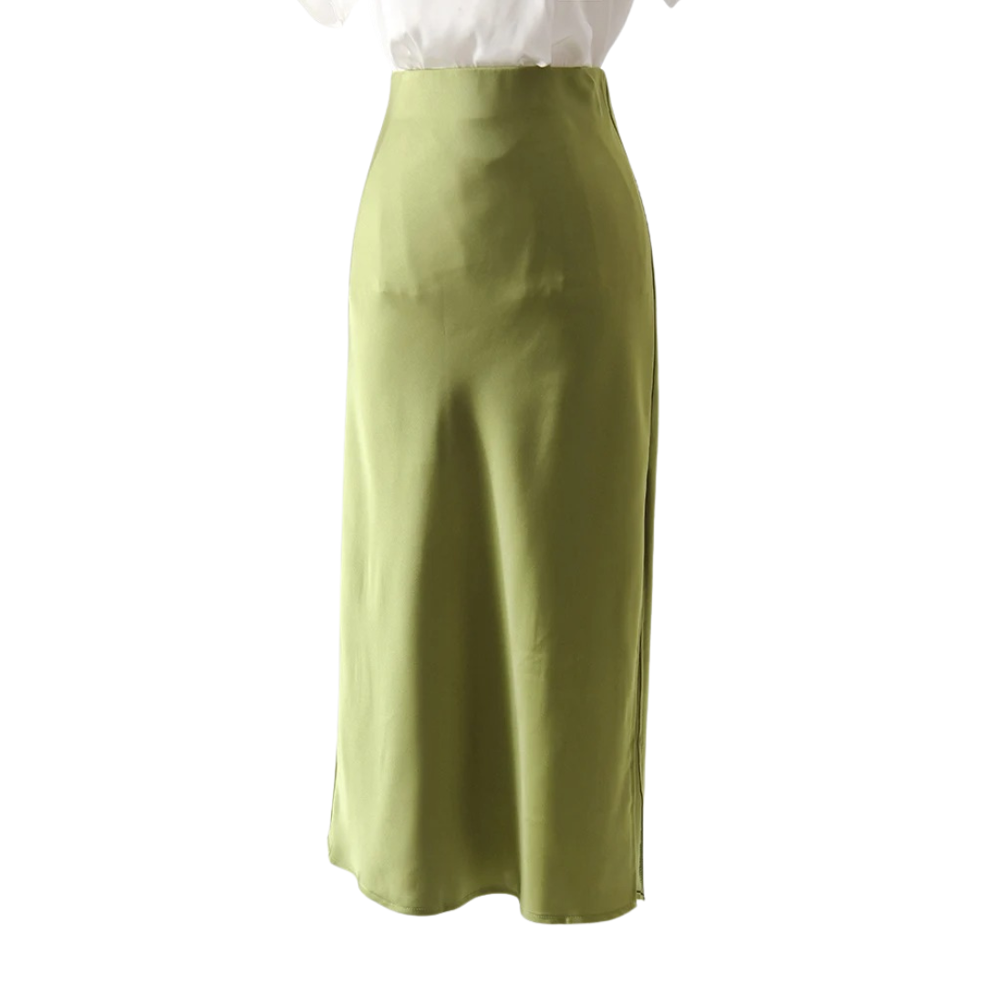 Kontorssilkekjol i A-linje för kvinnor