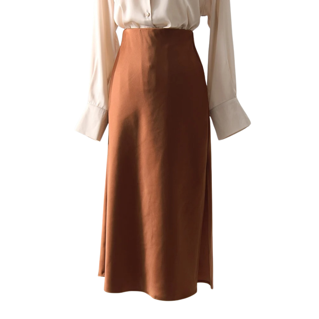 Kontorssilkekjol i A-linje för kvinnor