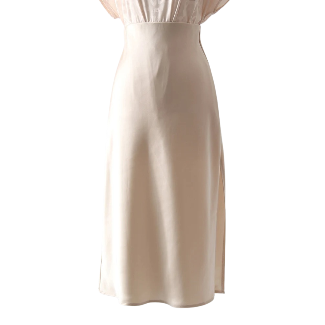 Kontorssilkekjol i A-linje för kvinnor