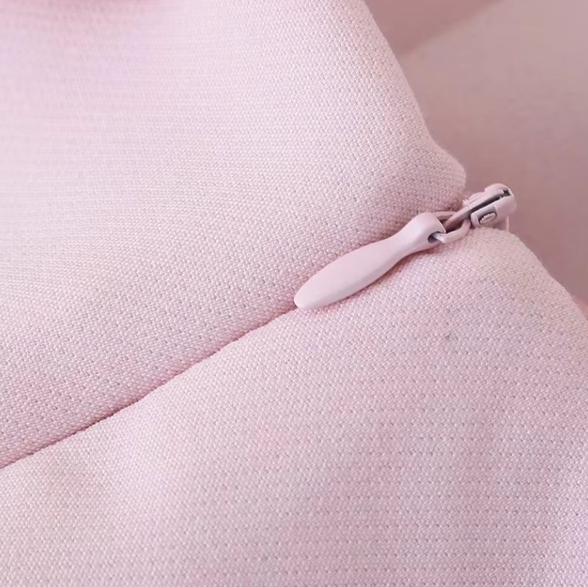 Kvinnors sidokjol med dragkedja