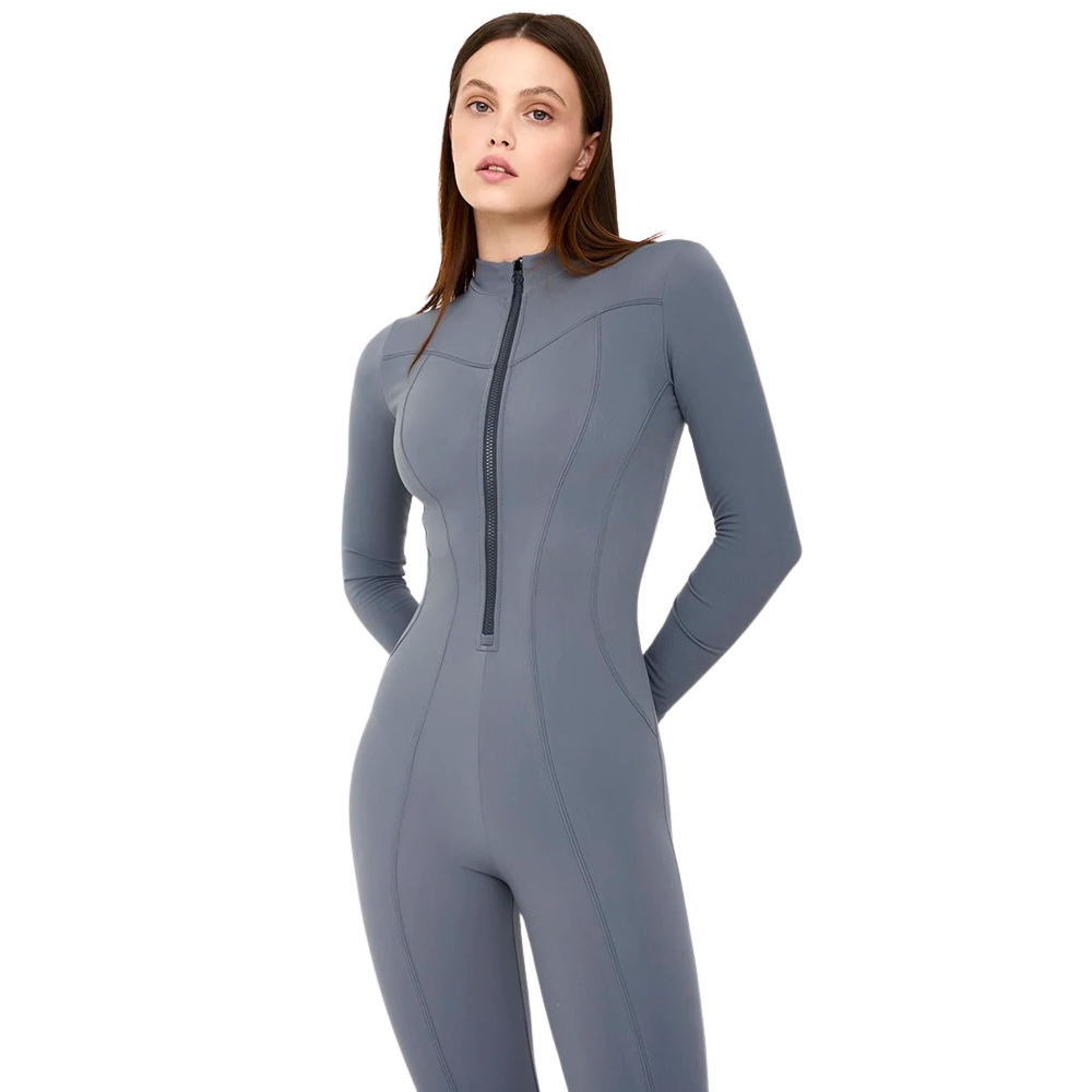 Mode Dragkedja Sportiga Rompers