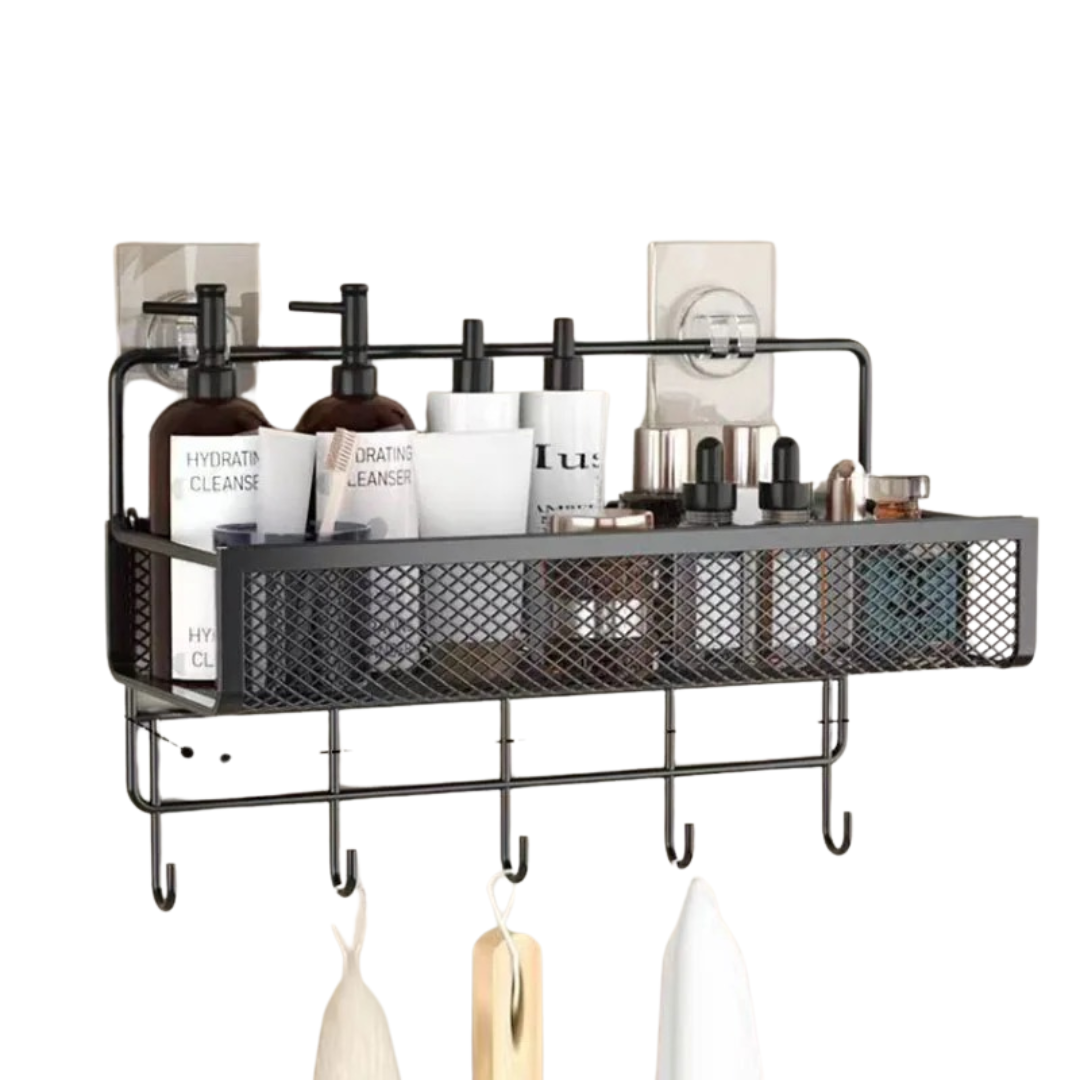 Vägghängande förvaringsställ för badrum