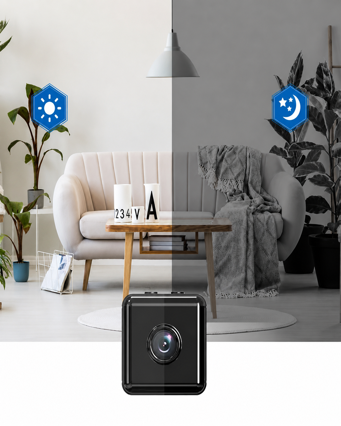 Trådlös Mini WiFi Säkerhetskamera 1080P Med Appkontroll