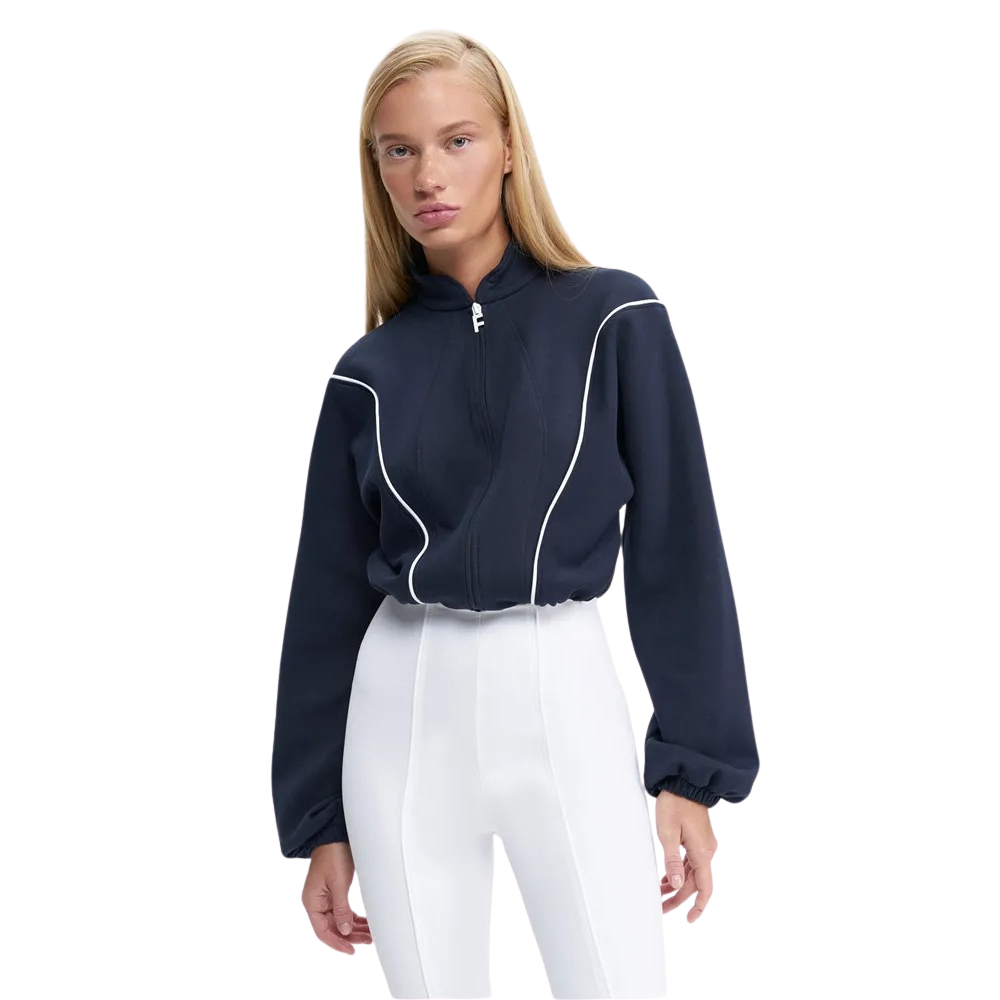 Sköldpaddshalsad långärmad jumpsuit för kvinnor