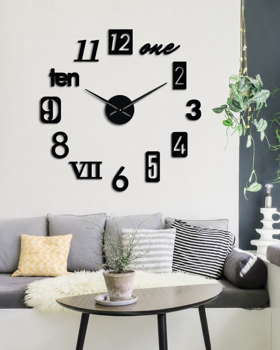 Väggklocka Kreativ Design Modern Stil