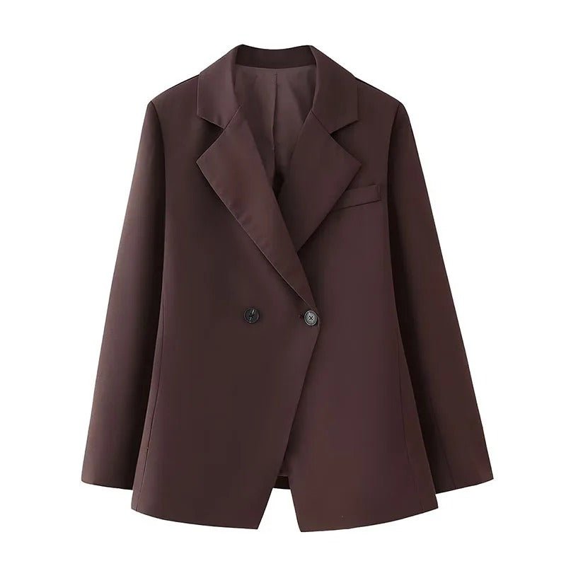 Turn-down krage blazer för kvinnor