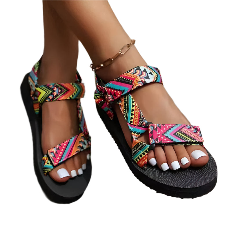Platta strandsandaler för hamparep för kvinnor
