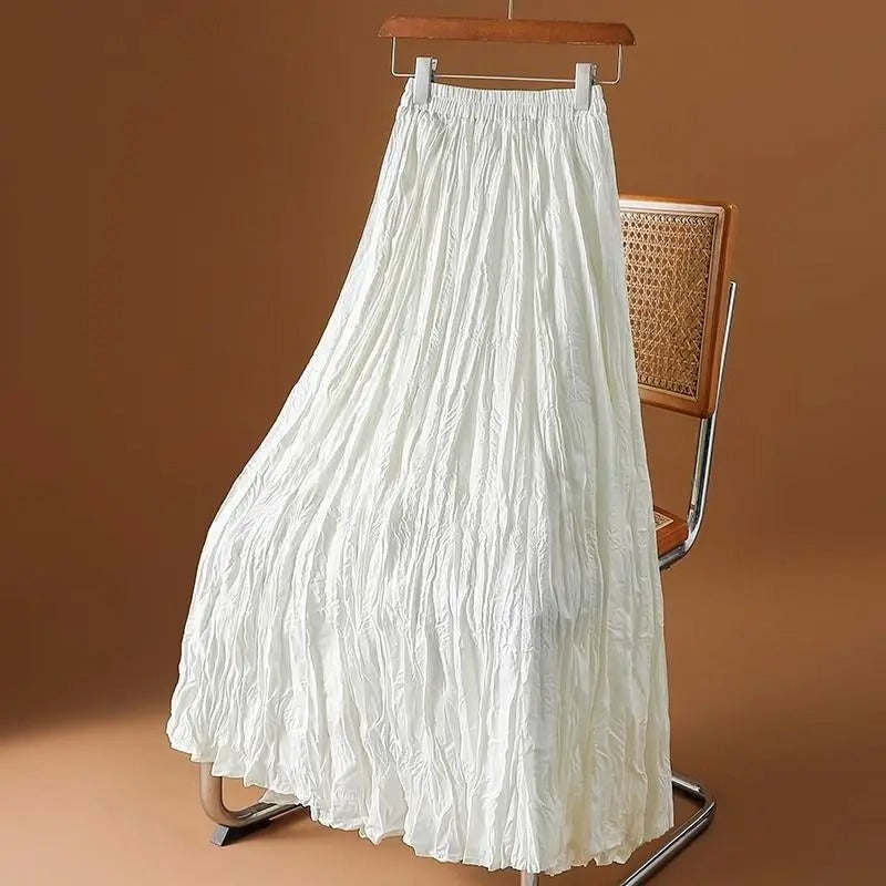 Satinveckad Maxikjol för kvinnor