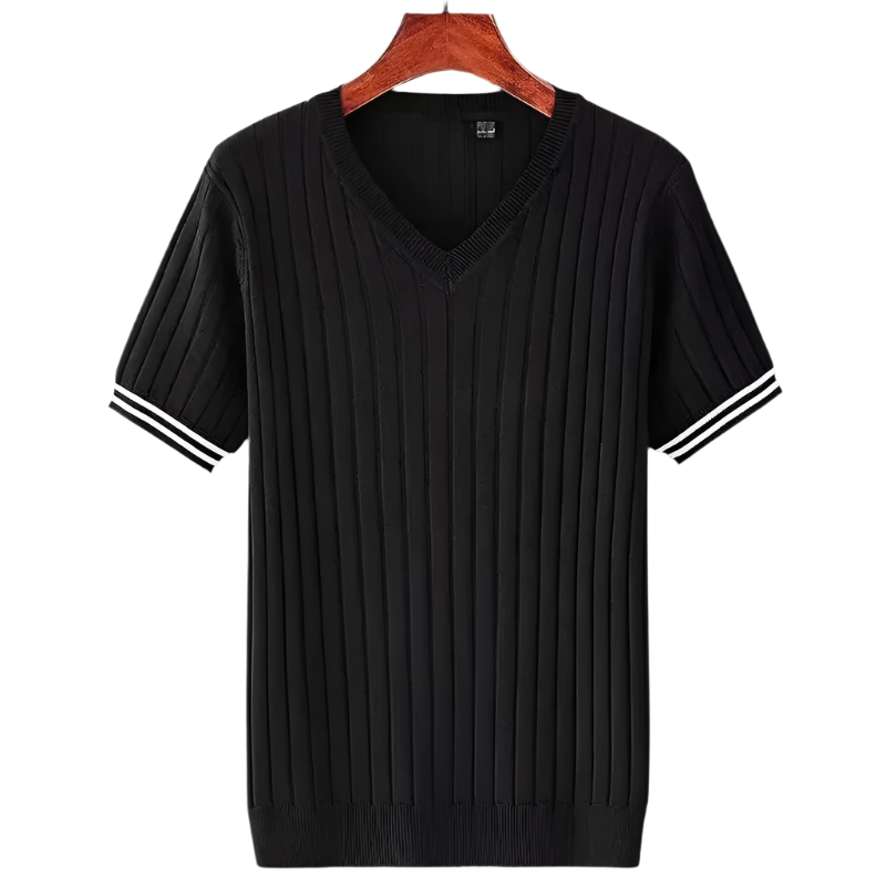 Herrslimmad T-shirt med V-ringning