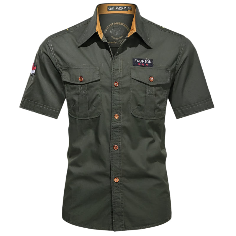 Arbets skjorta i ren bomull för män