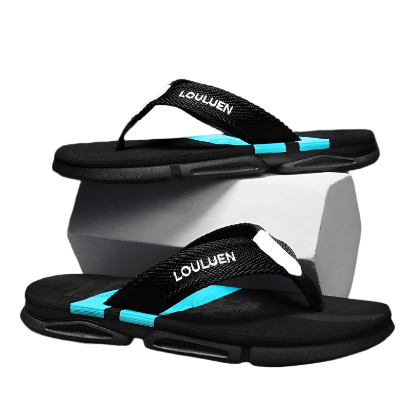 Herrtofflor med halkskydd för stranden