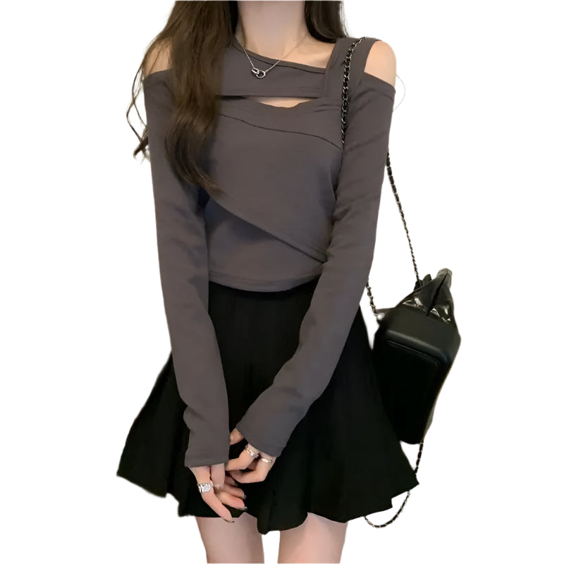 Hollow Out T-shirt för kvinnor