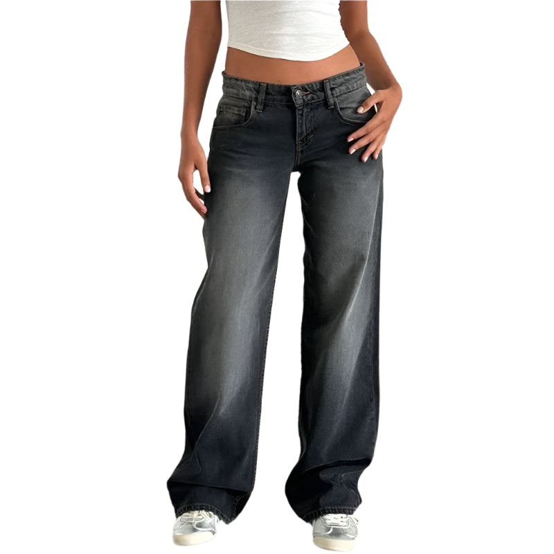 Baggy boyfriend-jeans för kvinnor