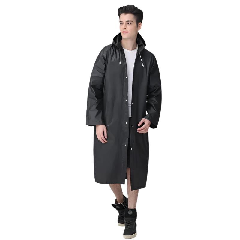 Vattentät regnrock med huva
