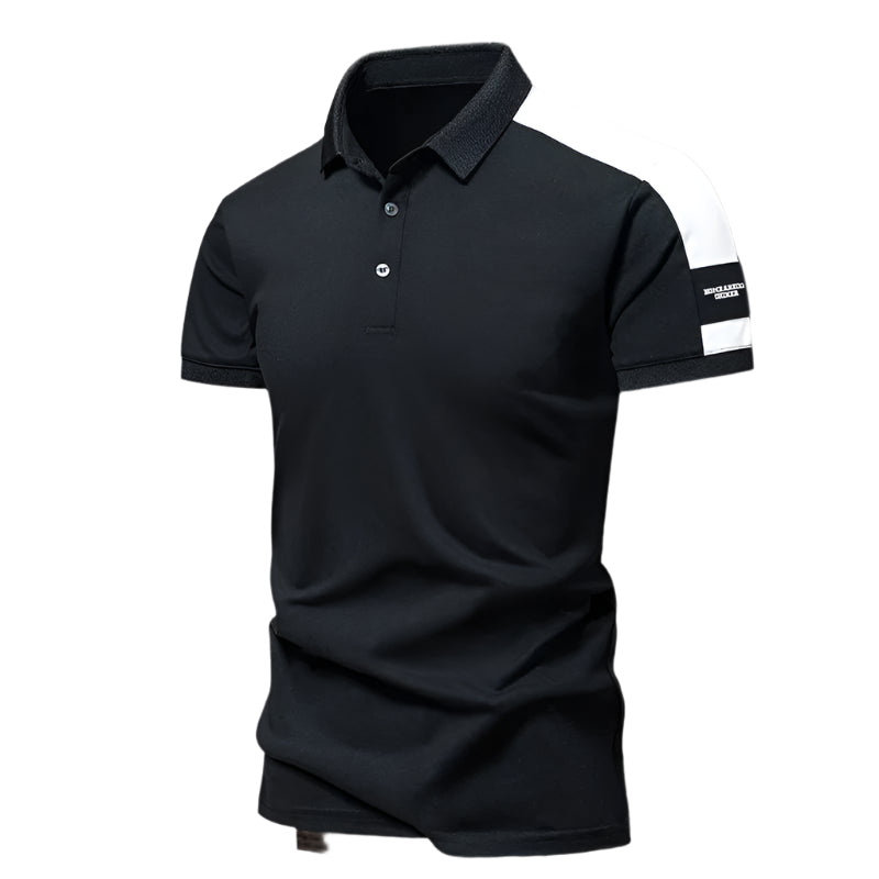 Herrkortärmad polo i casual stil