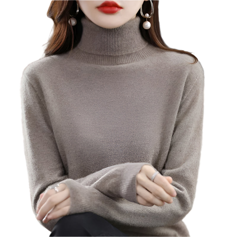 Stickad tröja i kashmir för kvinnor