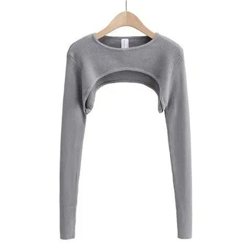 Mjukt Stickad Crop Top för kvinnor