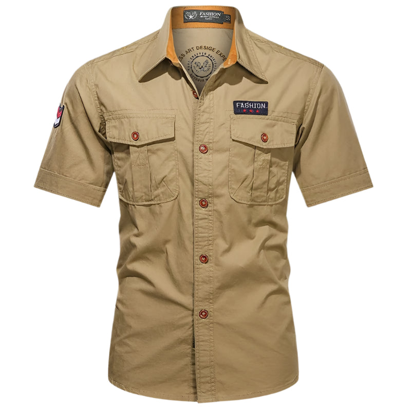 Arbets skjorta i ren bomull för män