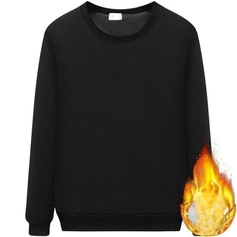 Fleecefodrad sweatshirt med rund hals för kvinnor