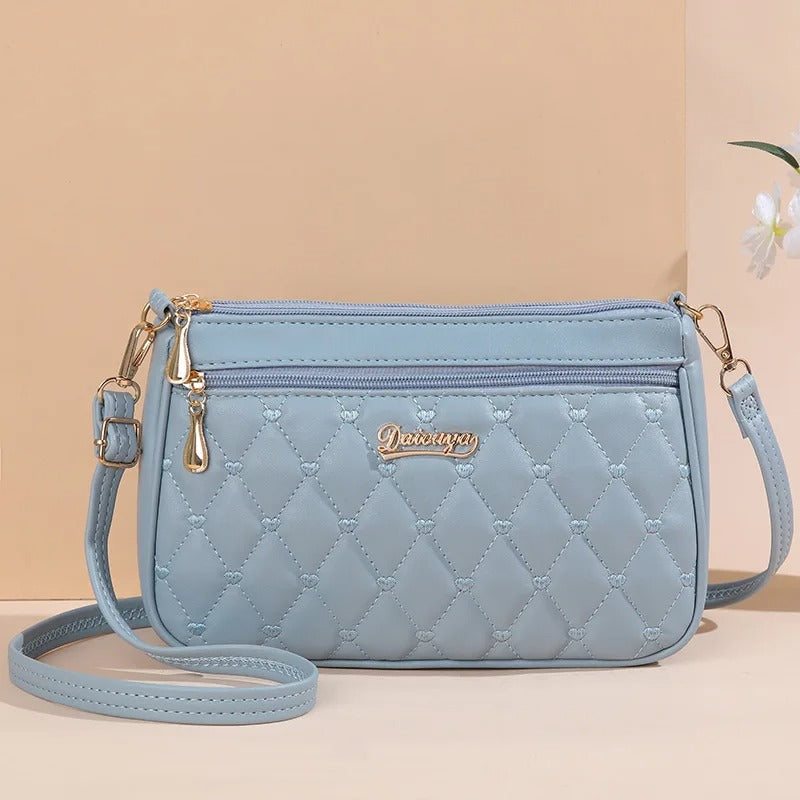 Broderad crossbody-väska i PU-läder för kvinnor