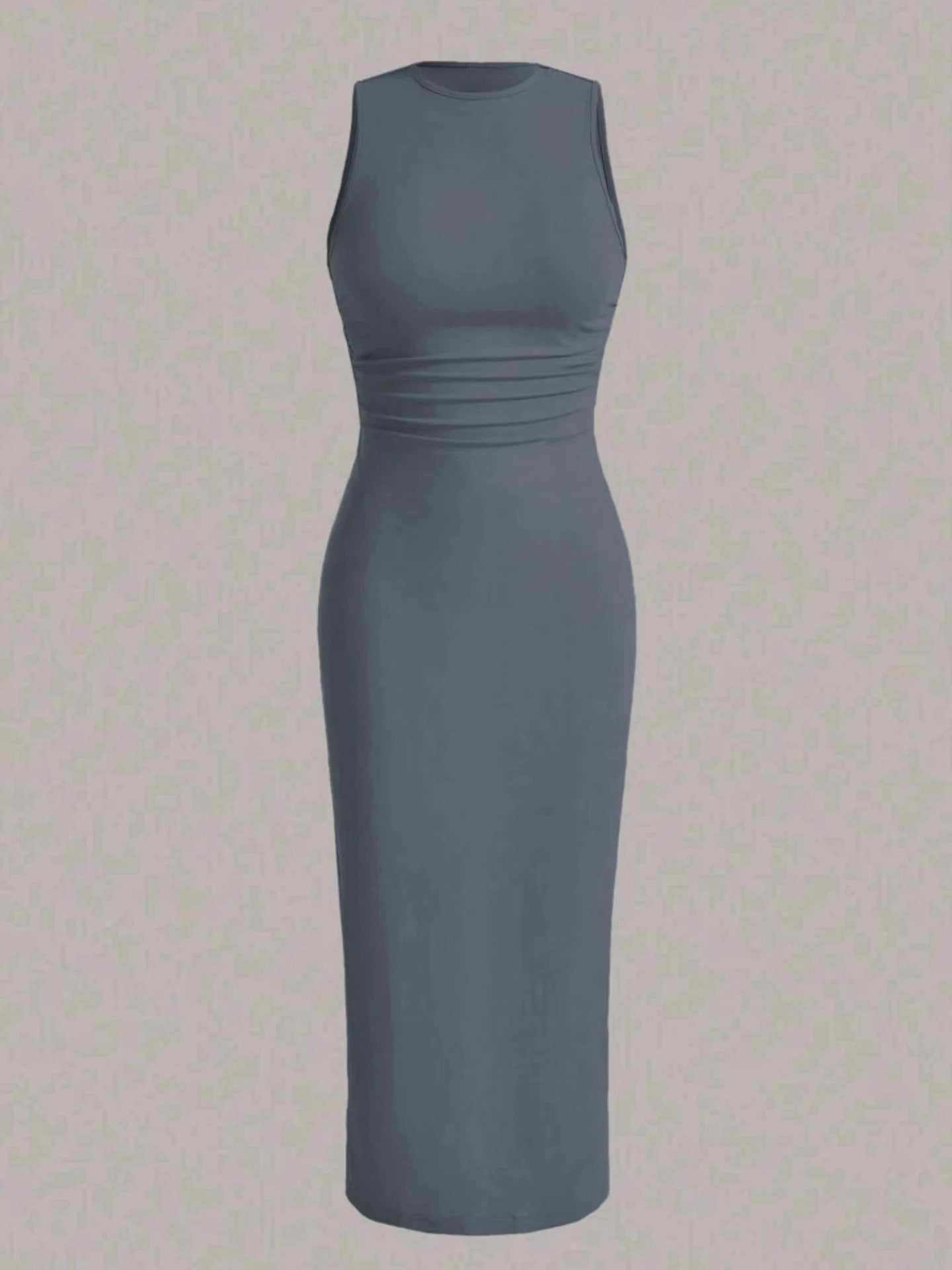 Vestklänning med skrynklig midja för kvinnor