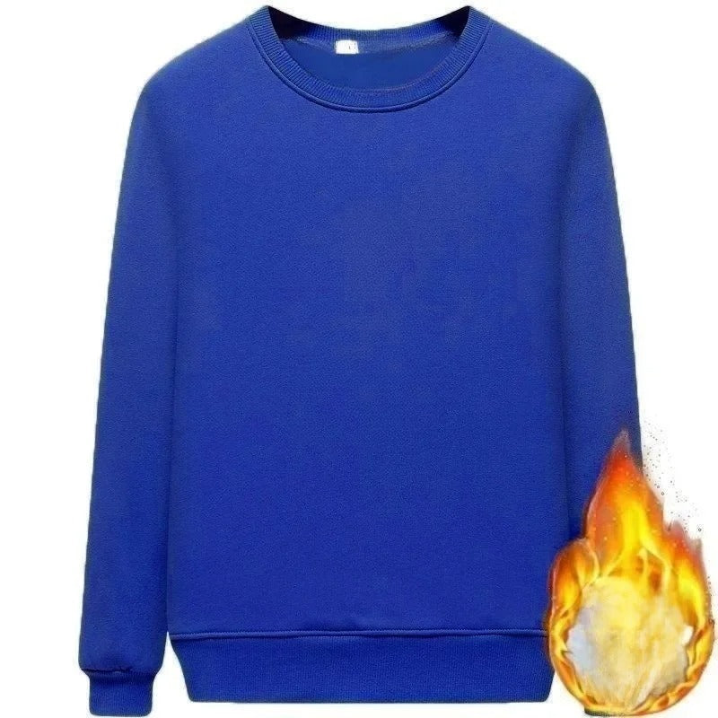 Fleecefodrad sweatshirt med rund hals för kvinnor