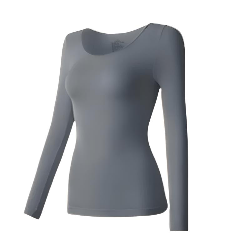 Tunn termisk långärmad topp för kvinnor