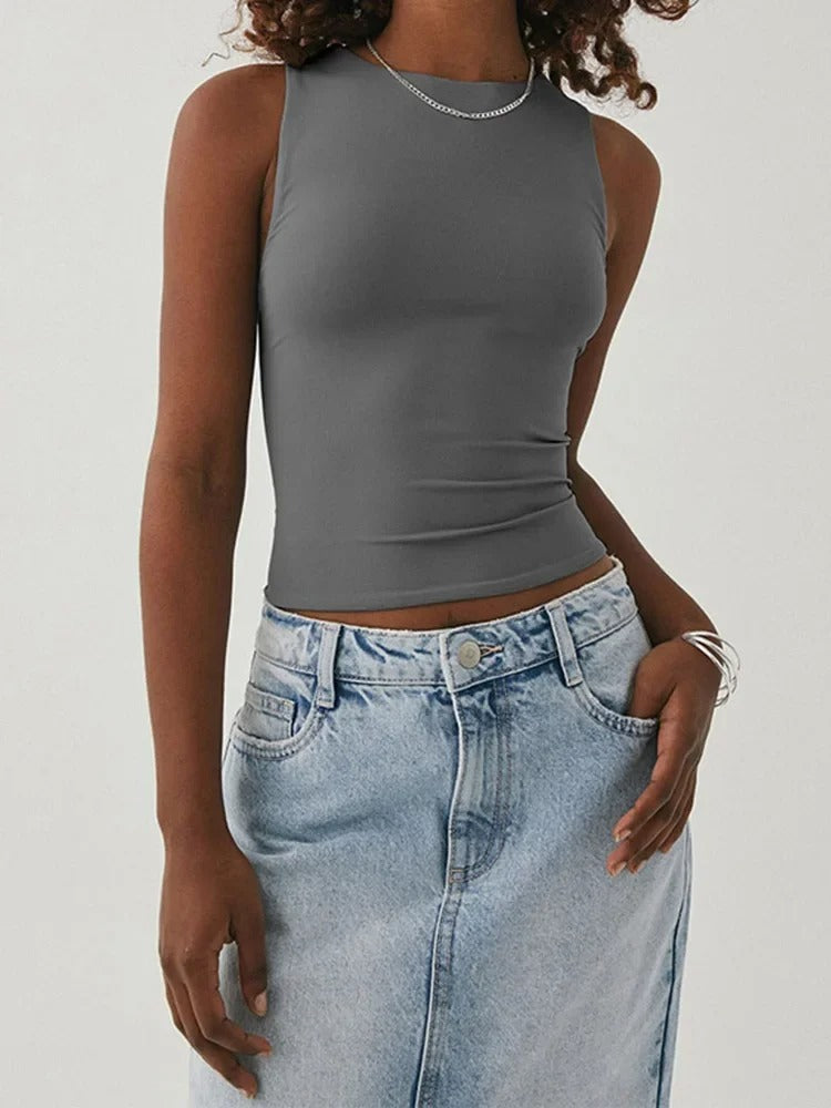 Ärmlös Slim Fit sportväst för kvinnor