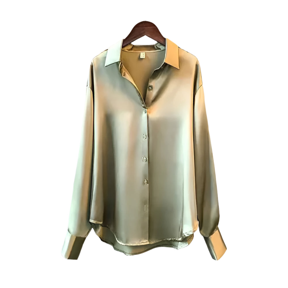 Silk blus för kvinnor