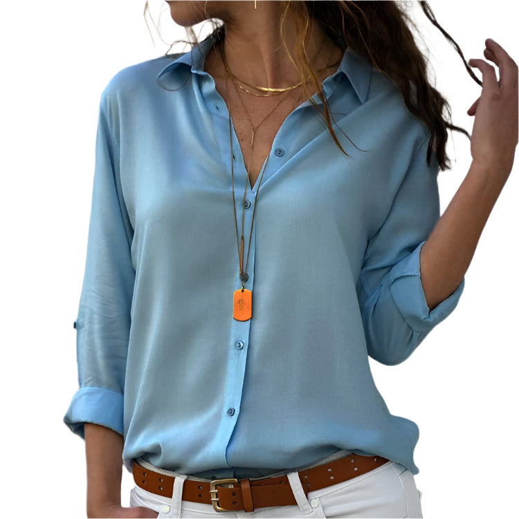Casual Lapel Loose Shirt för kvinnor
