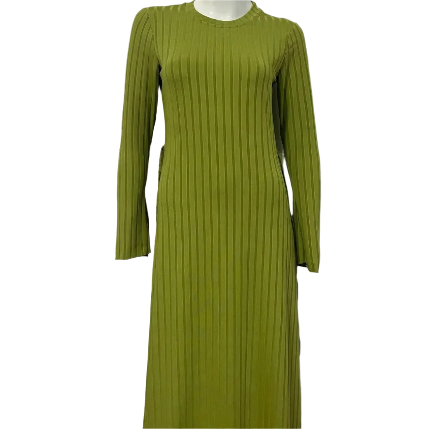 Klassisk lös stickad klänning för kvinnor