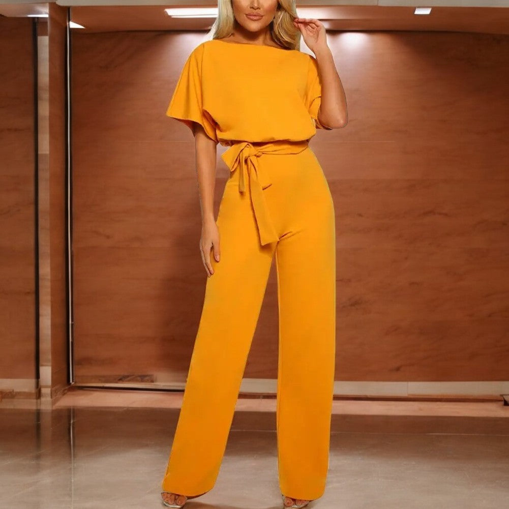 Smal jumpsuit med tight midja för kvinnor