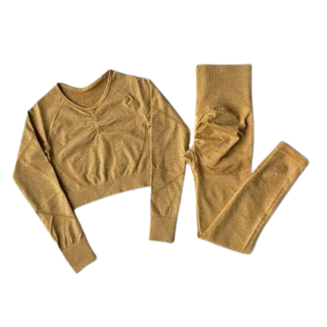 Sömlöst yoga-set för kvinnor